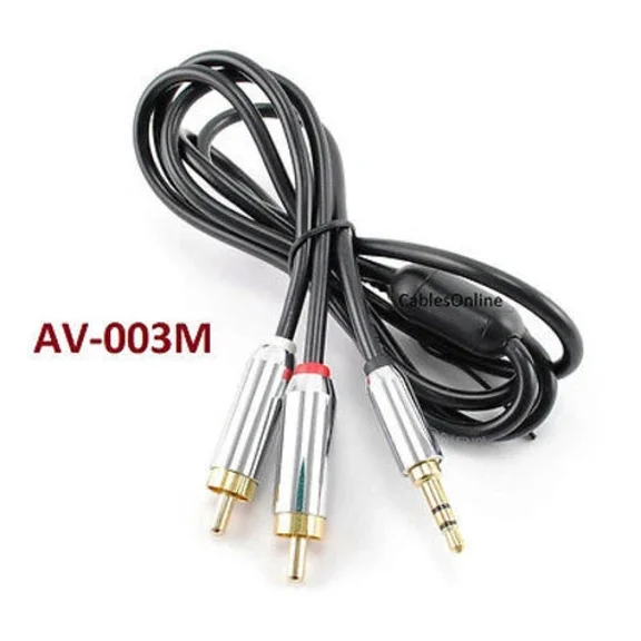 BEST- 3Ft Mobile-Type Stereo 3.5Mm (1/8") Male To 2-Rca Male Flexible Audio Cable