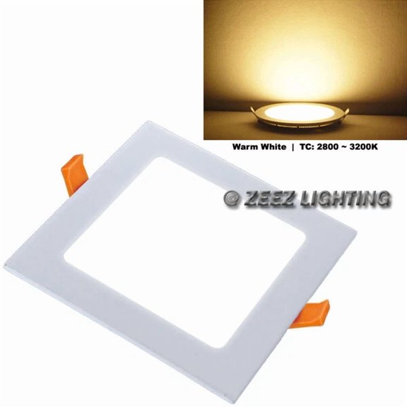 BEST- 3W 2.75-Inch Square Warm White Recessed Lighting Led Ceiling Panel Light Canless