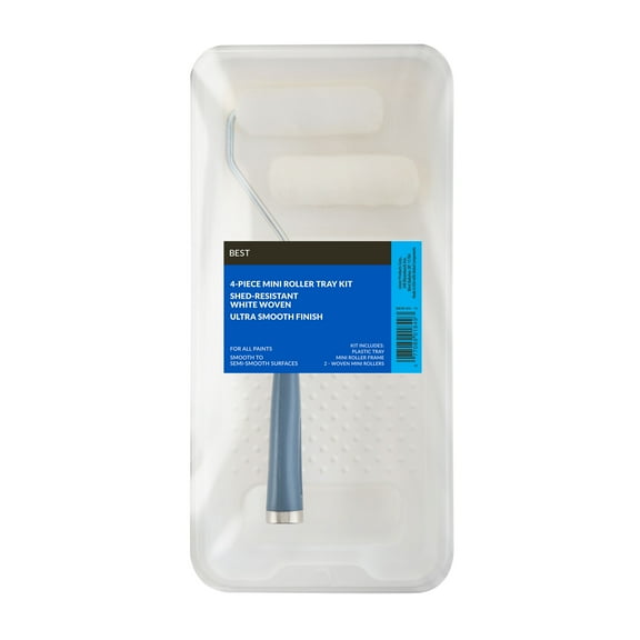 BEST 4-Piece 4" Woven Mini Roller Kit