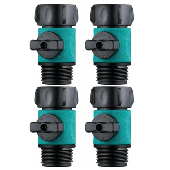 BEST- 4X Plastic Garden Hose Connector Water Turn Off Valve Shutoff 3/4 Inch Ght N828