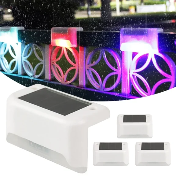 BEST- 4X Solar Led Bright Deck Lights Outdoor Garden Patio Railing Decks Path Lighting