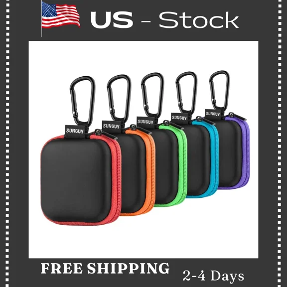 BEST- [5-Pack] Earbud Case Portable Eva Small Earbuds Carrying Case Storage Bag Or