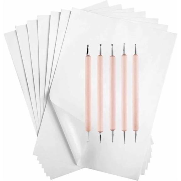 BEST- 50 Sheets Carbon Paper Graphite Paper White Carbon Transfer (8.5 X 11.5 Inch) Tr