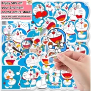 BEST- 50Pcs Waterproof Vinyl Stickers Doraemon Anime Luggage Phone Laptop Water Bottle