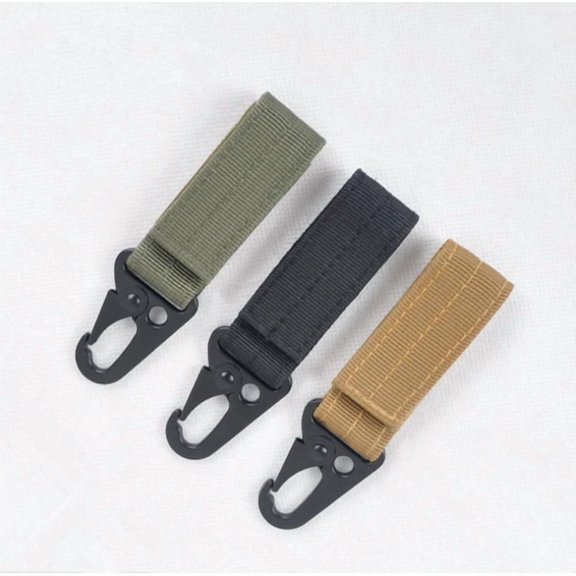 BEST- 5Pc Multi-Tool Tactics Nylon Ribbon Hang Buckle Accessories Keychain Hook Belt