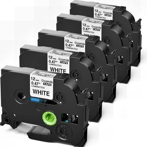 BEST- 5X Tz-231 Tze-231 Pt-D210 5Pk For Brother P-Touch 12Mm Label Maker Tape White