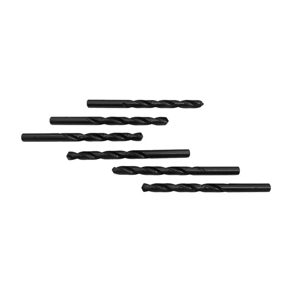 BEST- 6 Pc Straight Shank Drill Set 10Mm Black Oxide Standard Hss Jobber Length Twist