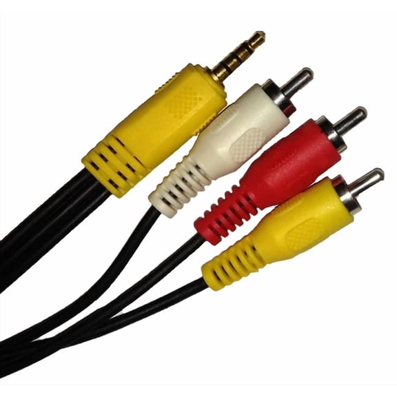 BEST- 6Ft 3.5Mm Aux To Composite A/V Cable (3 Rca) Fits Roku Lt Hd Xd1080P Xds