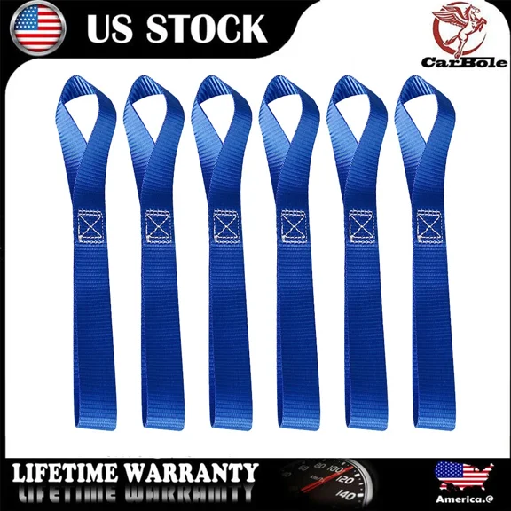BEST- 6X Soft Loop Tie Down Straps Ratchet For Motorcycle Dirt Bike Garden Equipment