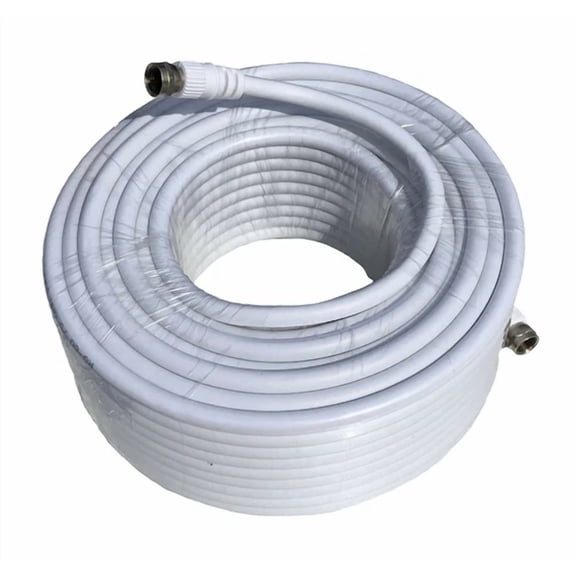 BEST- 75' Feet Rg-6 18Awg White 75 Ohm Coax Rg6 Cable Satellite Tv Hdtv Dtv -Free Ship