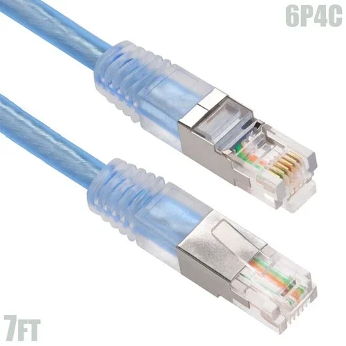 BEST- 7Ft Rj11 6P4C Shielded Telephone Phone Line Cable Cord Modem Dsl Internet Fax