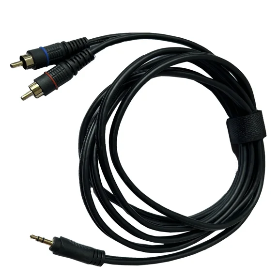 BEST- 8Ft 3.5Mm Aux To 2 Rca Cable Adapter Audio Cable For Karaoke Speaker Pa System