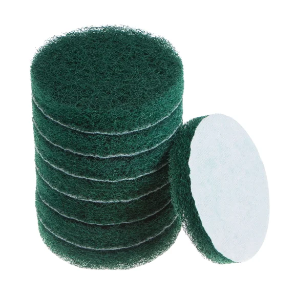BEST- 8Pcs Drill Power Brush 4 Inch Tile Scrubber Scouring Pads 180-240 Grit