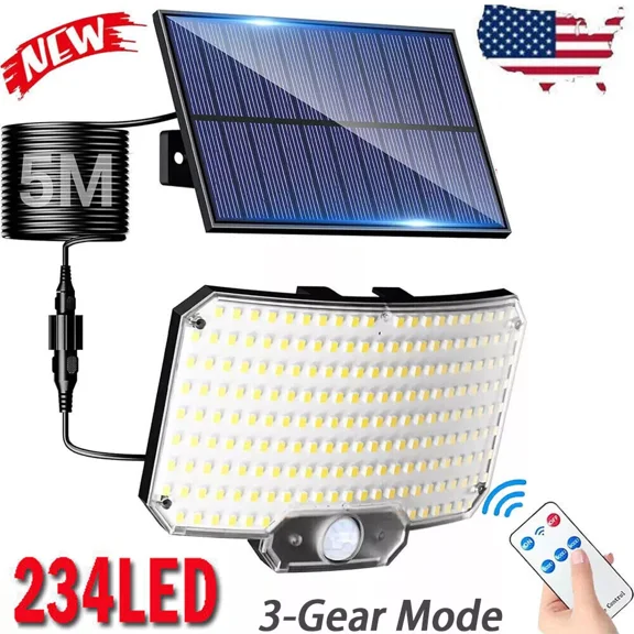 BEST- 9900000Lm Led Solar Street Lights Security Flood Lamp Motion Sensor Outdoor Wall