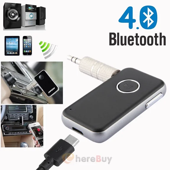 BEST- A2Dp Wireless Bluetooth 3.5Mm Aux Audio Stereo Music Home Car Receiver Adapter