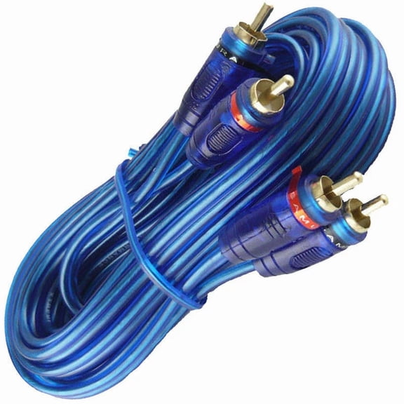 BEST- Absolute Abc-17 Blue 17 Feet Rca Interconnect Audio Cables