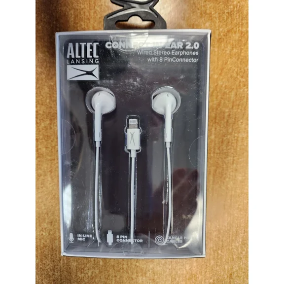 BEST- Altec Lansing Connect In-Ear 2.0 Wired Stereo Headphones White E7B