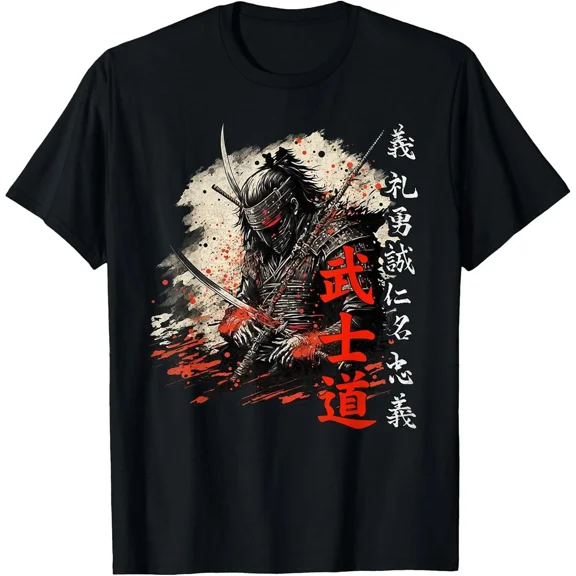 BEST! Ancient Japanese Samurai Shirt Bushido Code Warrior Tee S-3XL