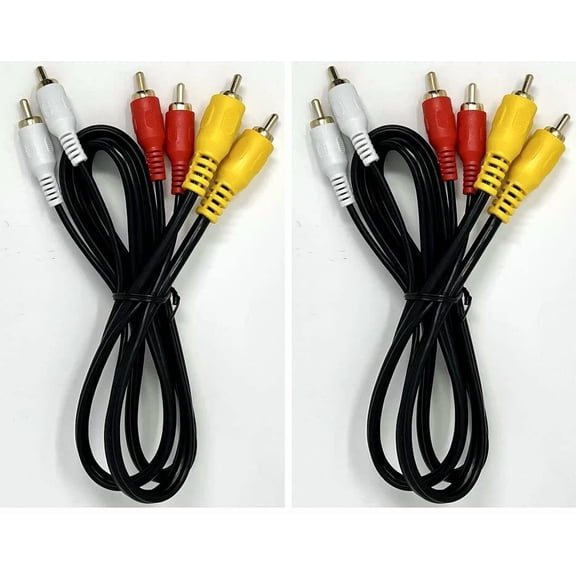 BEST- Audio Video Rca Cable (6 Feet) 2 Pack