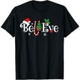 thumbnail image 1 of BEST BELIEVE CHRISTMAS PAJAMA SHIRT EVER Xmas Family Funny T-ShirtMen and women, Black T-shirt, size: Extra large, 1 of 4