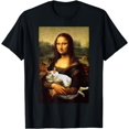 BEST BUY Mona Lisa With Fat Cat Funny Art Painting Cat Lover Gift S5XL