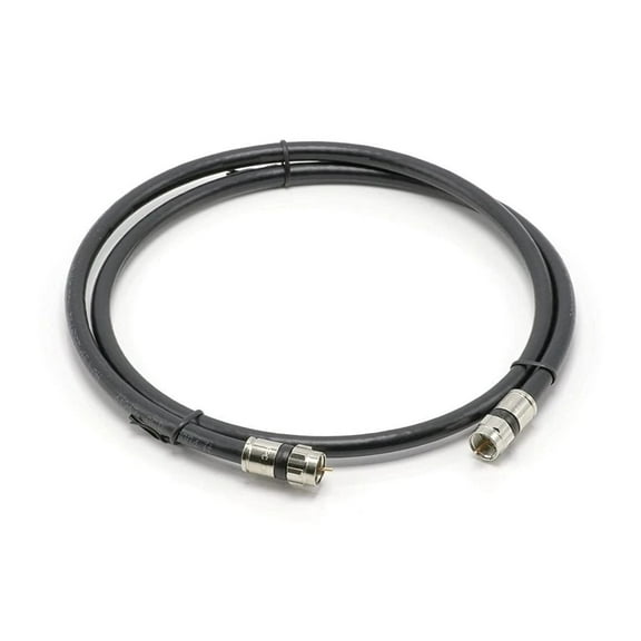 BEST- Black, High Speed Rg6 Coax, Solid Copper Coaxial Cable, 1 Foot (0.3 Meter)