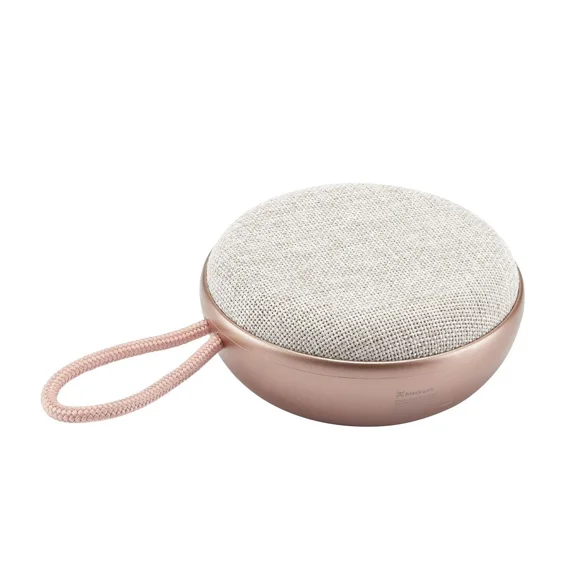 BEST- Blackweb Wireless Bluetooth Water-Resistant Fabric Portable Speaker - Rose Gold