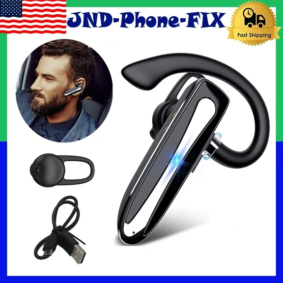 BEST- Bluetooth 5.2 Headset Wireless Earpiece Handsfree Earphone Earbuds Sale