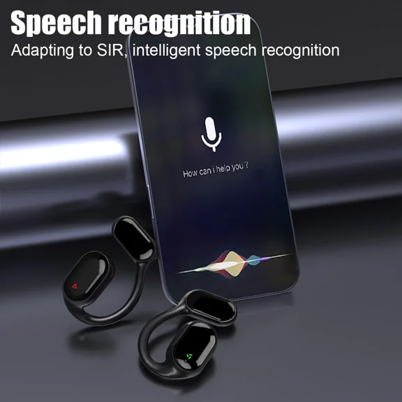 BEST- Bone Conduction Headphones Bluetooth 5.3 Wireless Headset Outdoor Sport Earbuds
