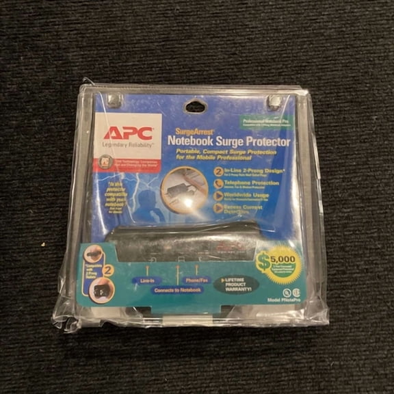 BEST- Brand New Apc Pnotepro Surge Arrest Notebook Surge Protector For 2 Prong Adapter