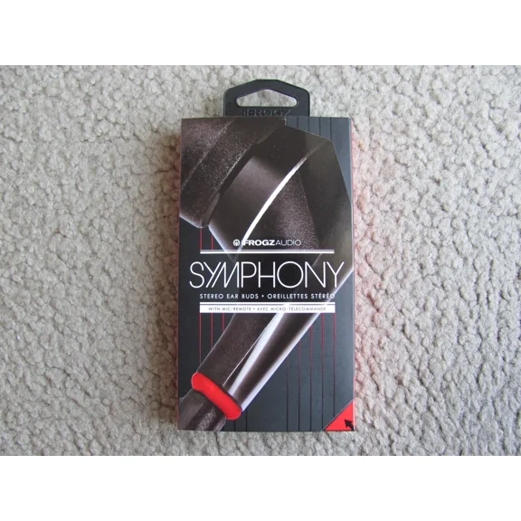 BEST- Brand New Ifrogz Audio Symphony Stereo Earbuds With Mic/Remote Red If-Sym-Red