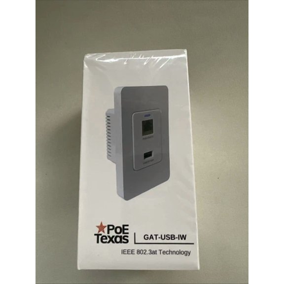 BEST- Brand New Poe Texas Gat-Usb-Iw 1 Port Inwall Gigabit Poe Extender 100% Authentic