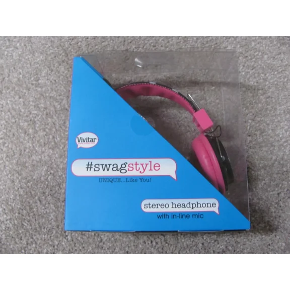 BEST- Brand New Vivitar Swagstyle Stereo Headphones With In-Line Mic (Be You Tiful)