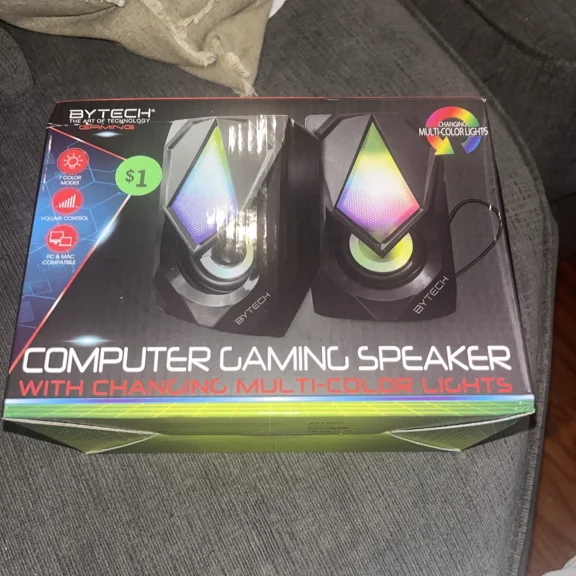 BEST- Bytech Computer Gaming Speakers With Changing Rgb Multi-Color Led Lights