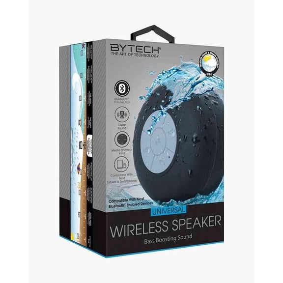BEST- Bytech Mini Bluetooth Shower Speaker In Black