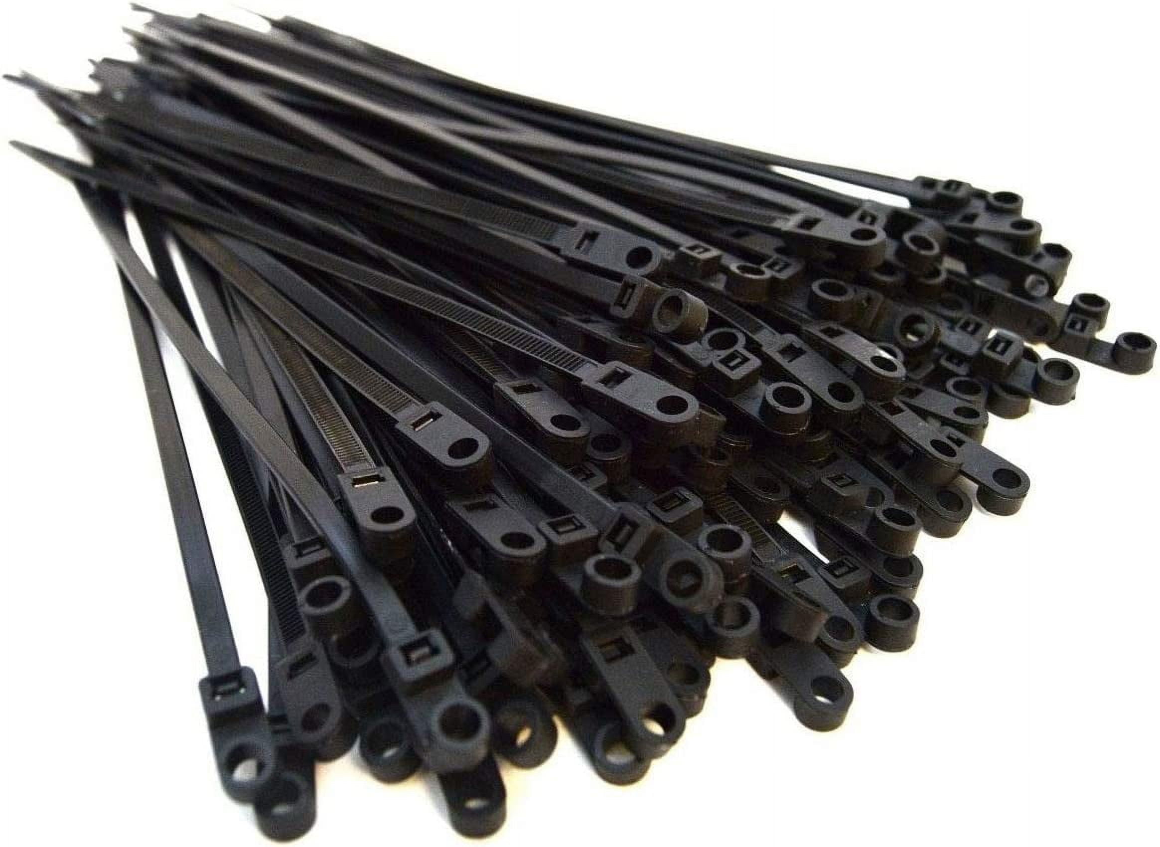 BEST CONNECTIONS Black Cable Ties 100 Pcs Cable Zip Ties 8 Inch with