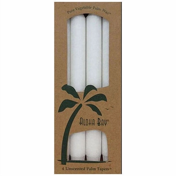 BEST- Candle 9 Inch Taper White, 4 Pack By Aloha Bay
