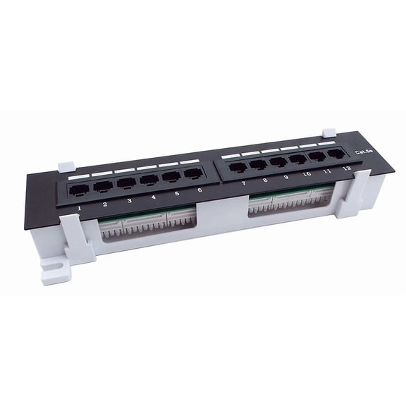 BEST- Cnaweb 12 Port Vertical Cat5E 110 Rj45 Network Patch Panel 568A 568B W/Bracket