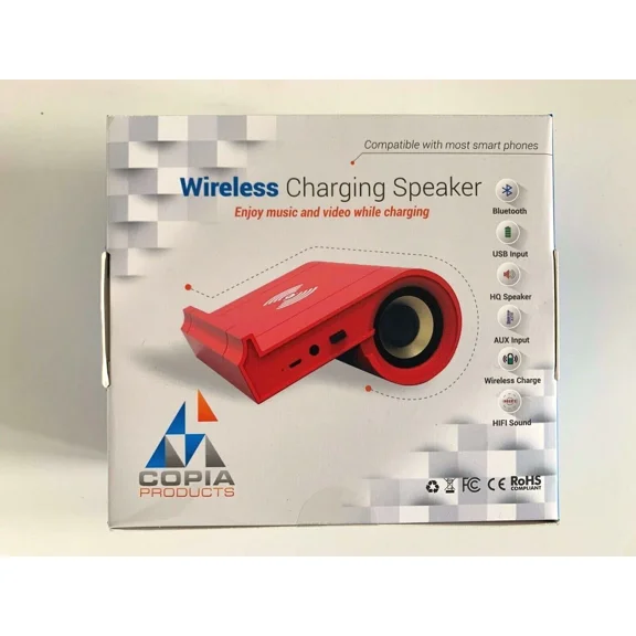BEST- Copia Products Wm-Swc-001 Wireless Phone Charging Bluetooth Speaker White
