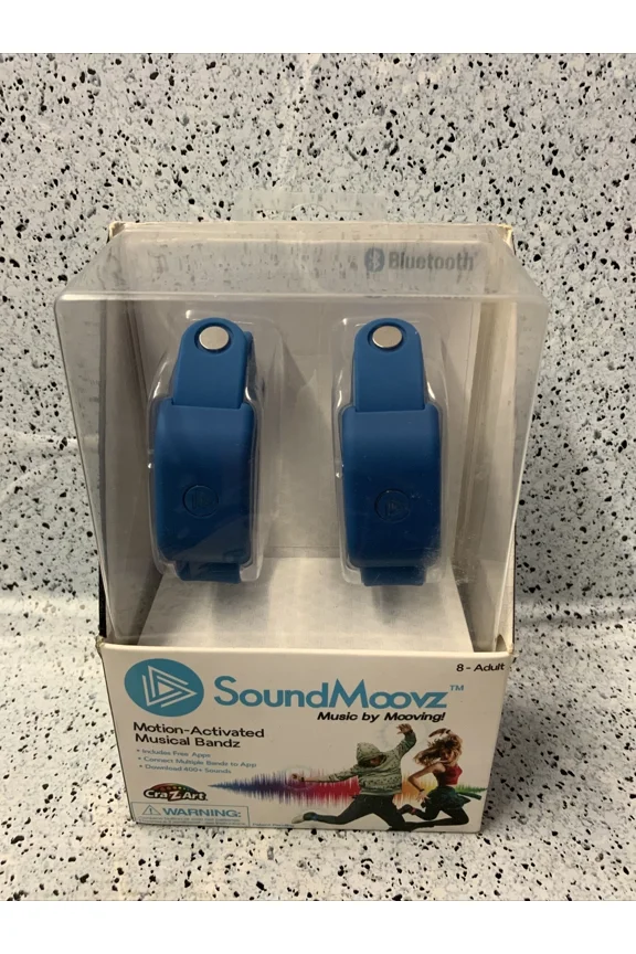 BEST- ??Cra-Z-Art Soundmoovz Bluetooth Musical Bandz Motion-Activated 2 Bands- Blue