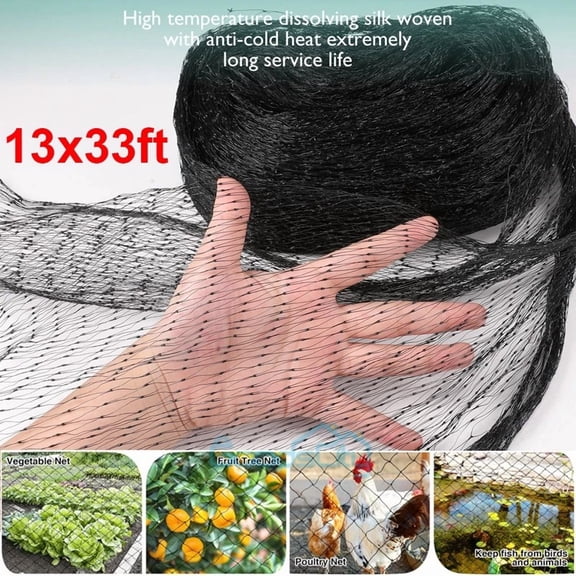 BEST- Crops Protection Net, 13X33Ft Anti Bird Netting Tree Crops Plants Fruits Garden