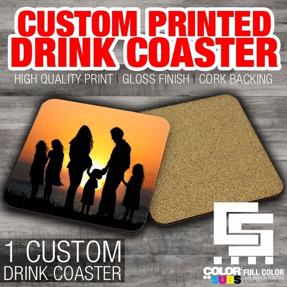 BEST- Custom Printed Drink Coaster Print Photo Artwork Design Beer Bar