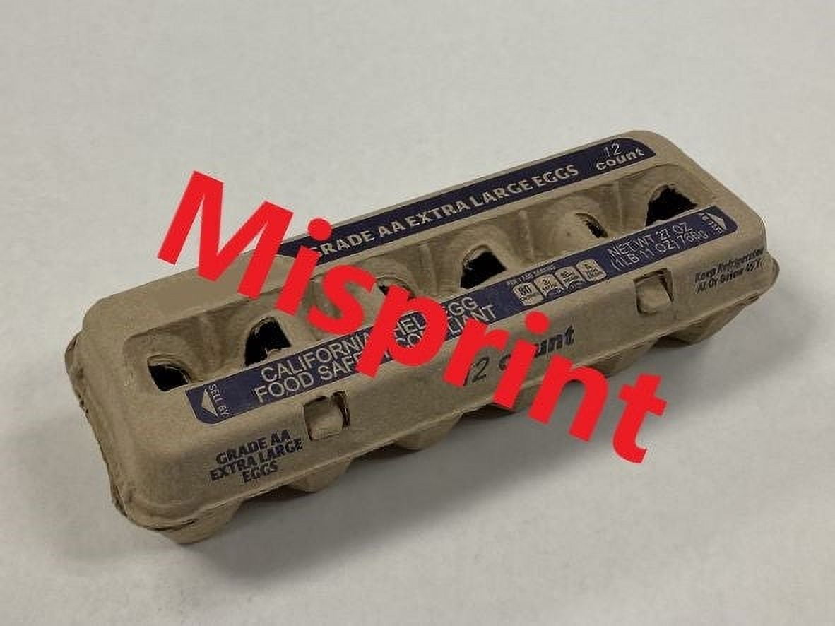 BEST DEAL ! Lowest cost item egg carton 12 ct Misprint Egg Cartons w
