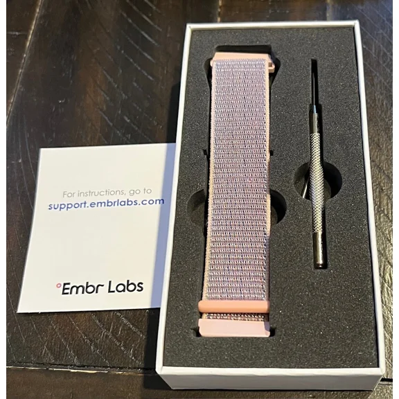 BEST- Embr Labs Thermal Wristband Nylon Strap For Embr Wave 1 Only - Pink