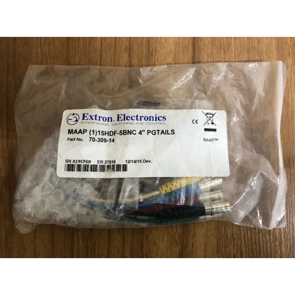 BEST- Extron 70-309-14 One 15-Pin Hd Female To Five Bnc On 4" Pigtails