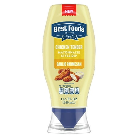 Best Foods Garlic Parmesan Chicken Tender Mayonnaise Style Dipping Sauce, 11.5 fl oz Squeeze Bottle