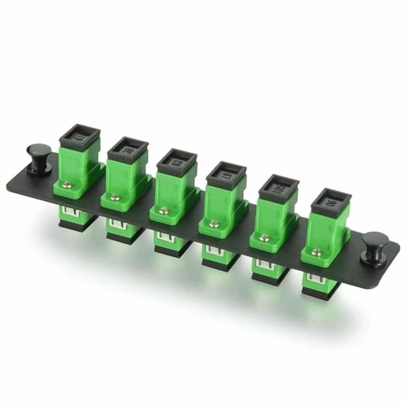 BEST- Fiber Optic Patch Panel With 6 Sc Apc Simplex Connectors Fiber Optic Adapter, Sm