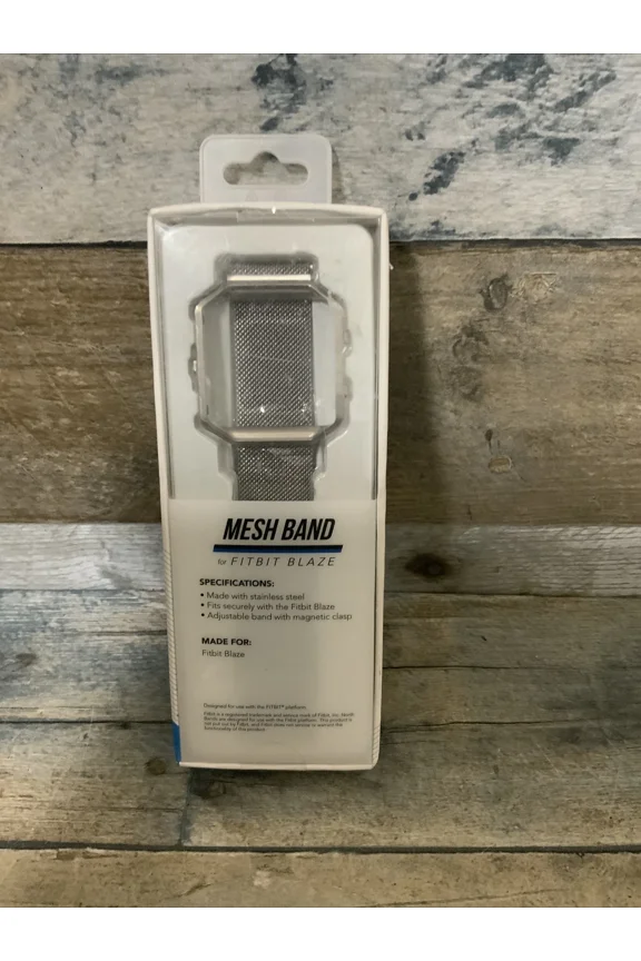 BEST- ??Fitbit Blaze Adjustable Mesh Band With Magnetic Clasp Replacement - Silver ??