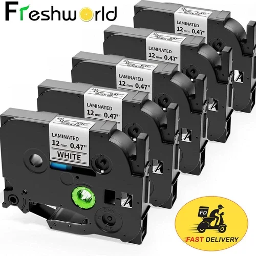BEST- For Brother Label Maker P Touch Label Tape 12Mm White Tze-231 Pt-D210 Tz Tape