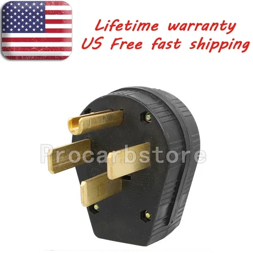 BEST- For Dryer Rv Generator 14-50P Nema 14-50P 50A 125/250V Straight Blade Angle Plug